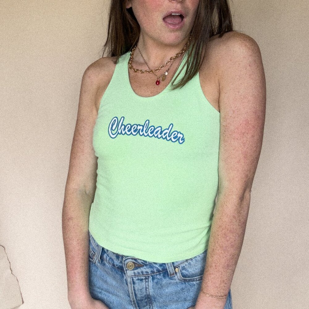Y2K PIZZAZZ CHEERLEADER TANK TOP